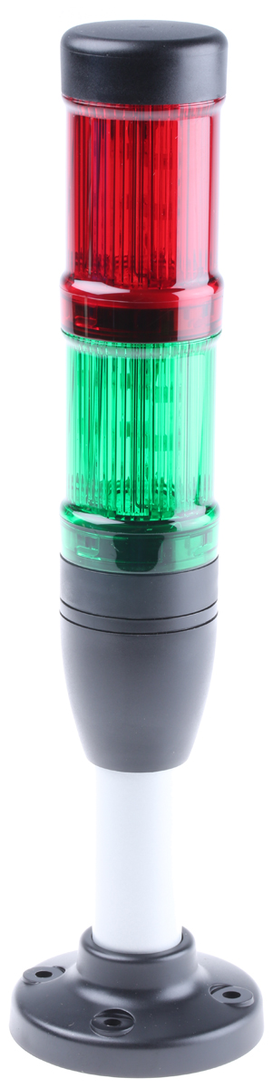 Eaton Red/Green Signal Tower, 2 Lights, 24 V ac/dc, Base Mount