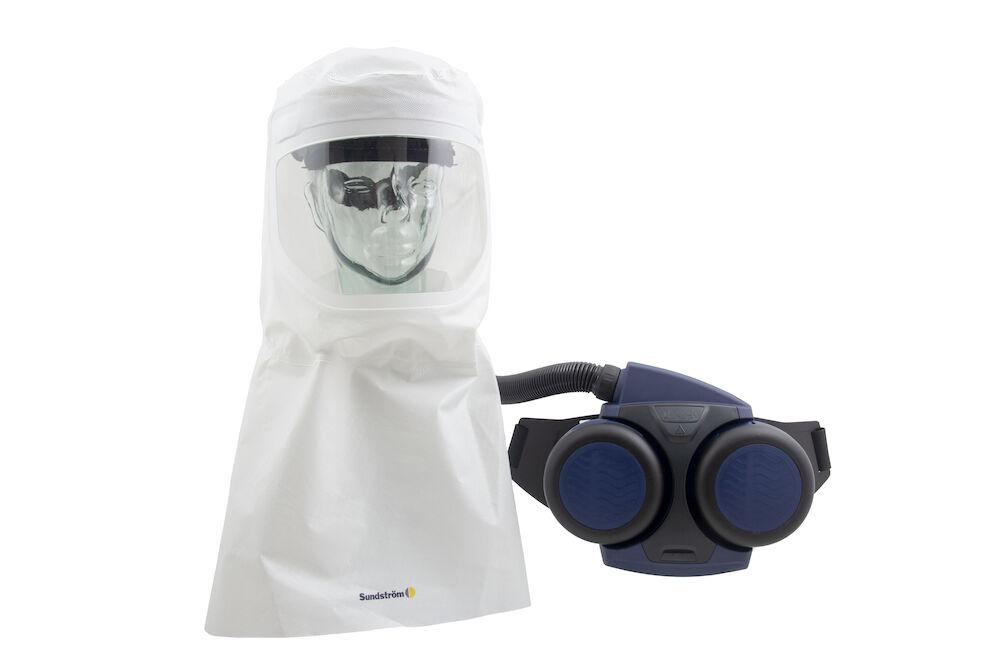 Sundstrom H06 Series Powered Powered Respirator Kit Helmet (without Lens), 2 Filters, EN 12941