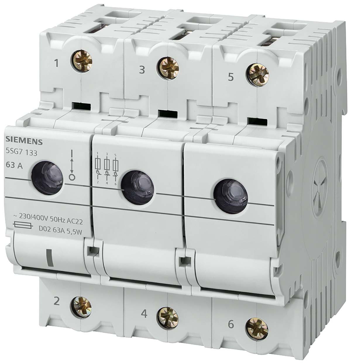 Siemens Fuse Switch Disconnector, 4 Pole, 63A Max Current, 63A Fuse Current