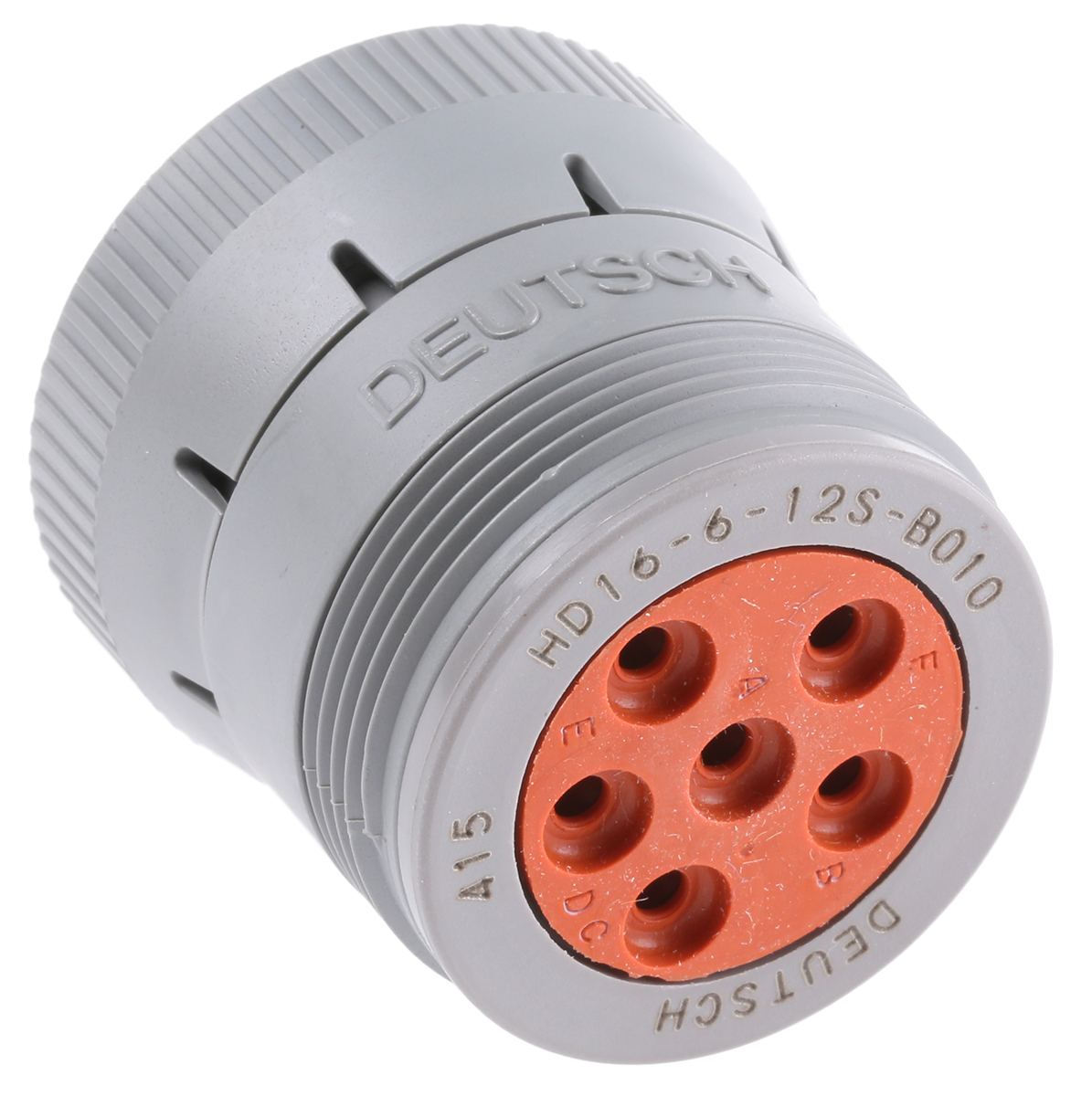Deutsch Circular Connector, 6 Contacts, Cable, 27.15 mm Connector, Plug, Female, IP67, HD10 Series