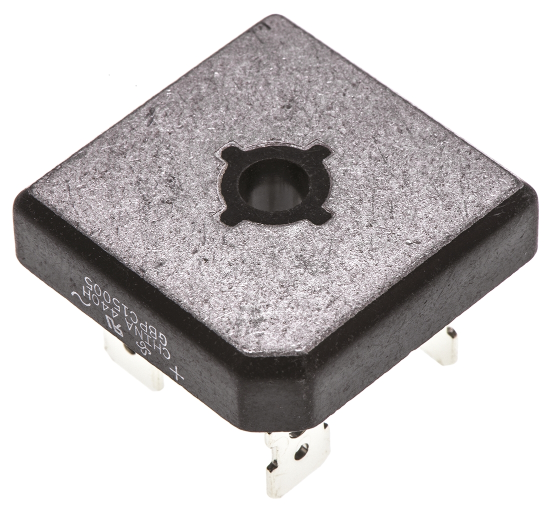 Vishay Bridge Rectifier, 15A, 50V, 4-Pin