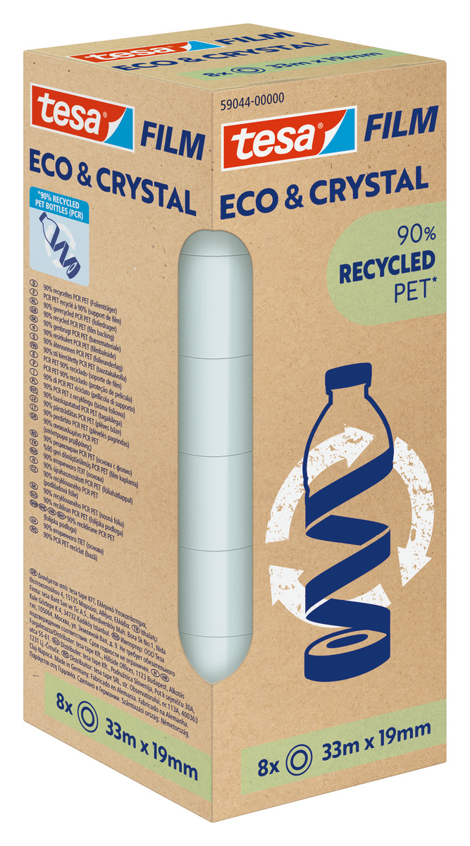 Tesa 59044 Transparent Tesafilm Eco Office Tape 19mm x 33m