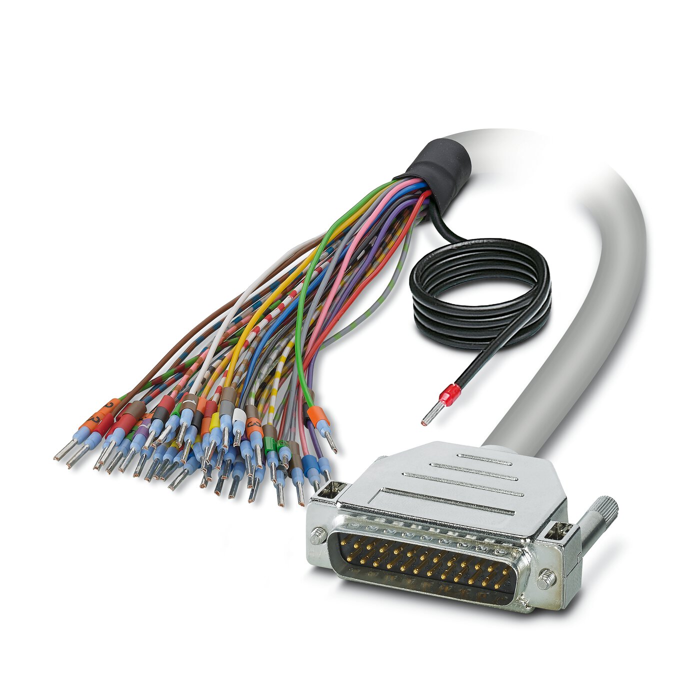 Phoenix Contact Male 25 Pin D-sub Unterminated Serial Cable, 3m PVC, D25SUB Series