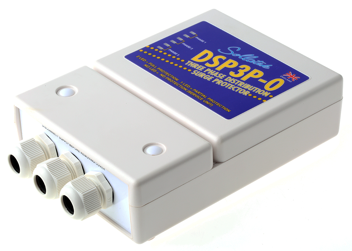 Sollatek Voltage Suppressor 415V 3 phase, Class II Surge or Spike Protection, Wall Mount
