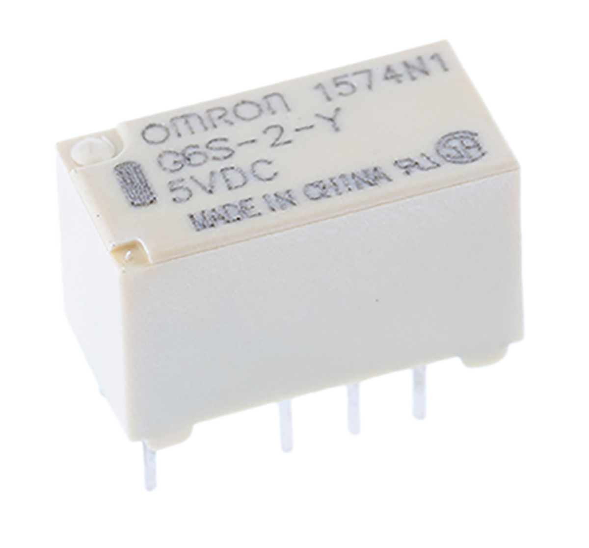 Omron PCB Mount Signal Relay, 5V dc Coil, 2A Switching Current, DPDT