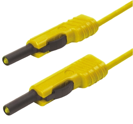 Hirschmann Test & Measurement, 16A, 30 V ac, 60V dc, Yellow, 1m Lead Length