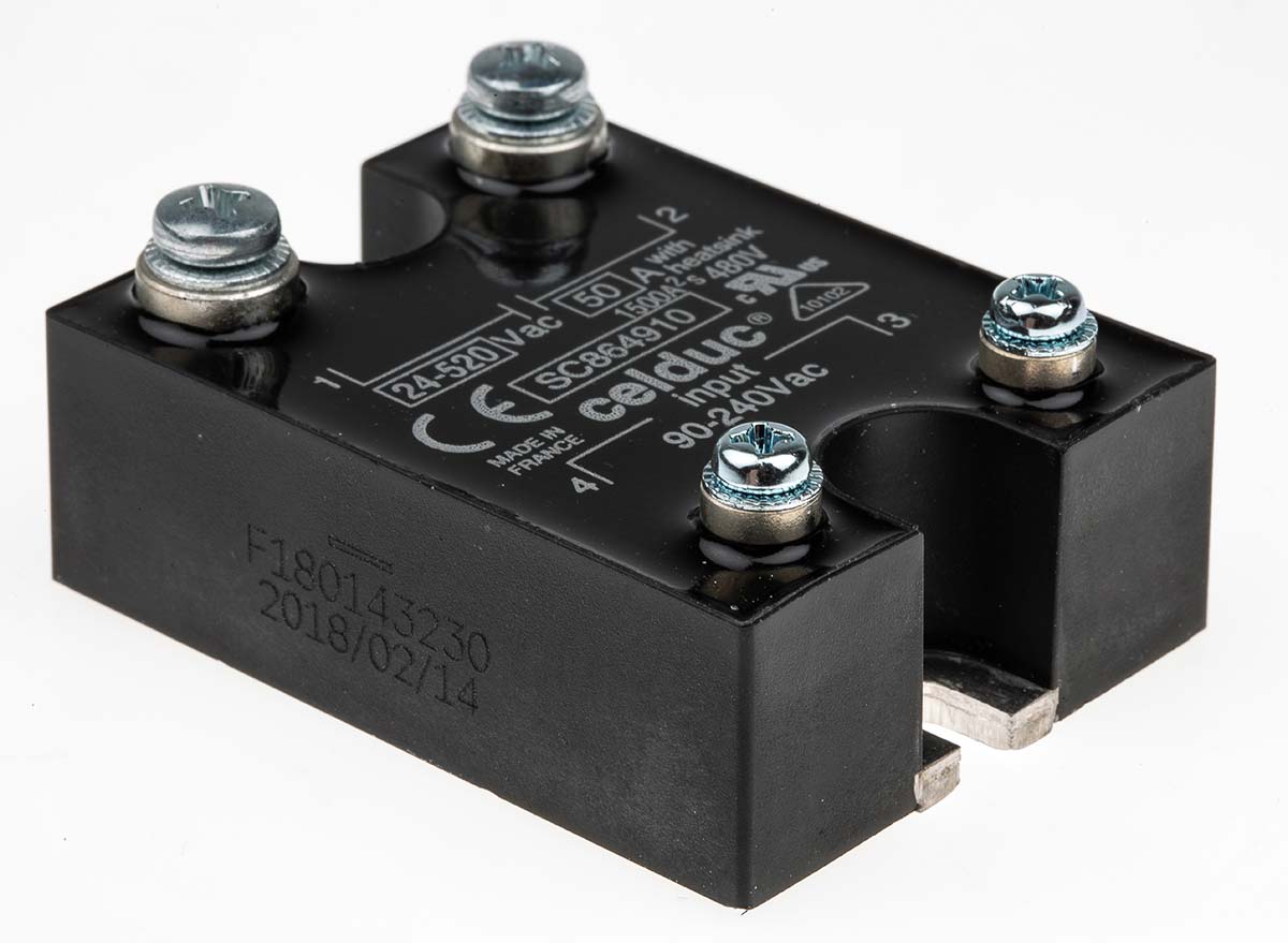 Celduc SC8 Series Solid State Relay, 50 A Load, Panel Mount, 520 V rms Load, 240 V ac Control