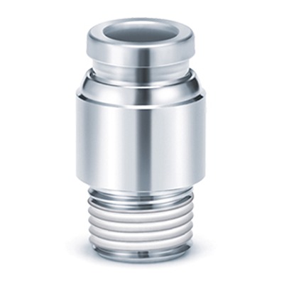 SMC KQB2 Series Hexagon Socket Head Male Connector, 10 mm to G 1/8 Male, Threaded-to-Tube Connection Style, KQB2S10-G01