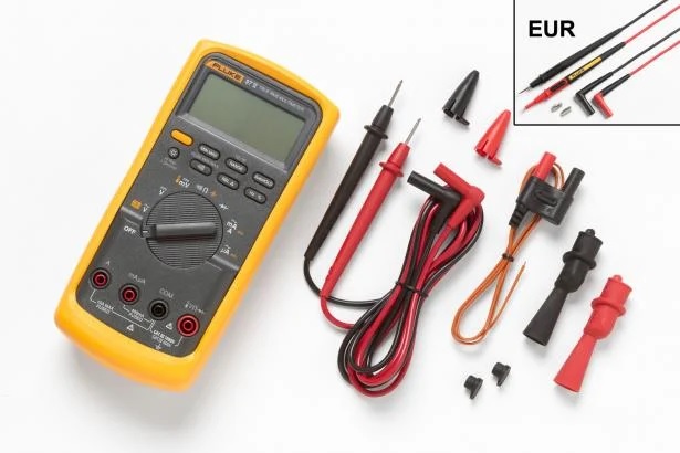 Fluke 87V Handheld Digital Multimeter, True RMS, 10A ac Max, 10A dc Max, 1000V ac Max