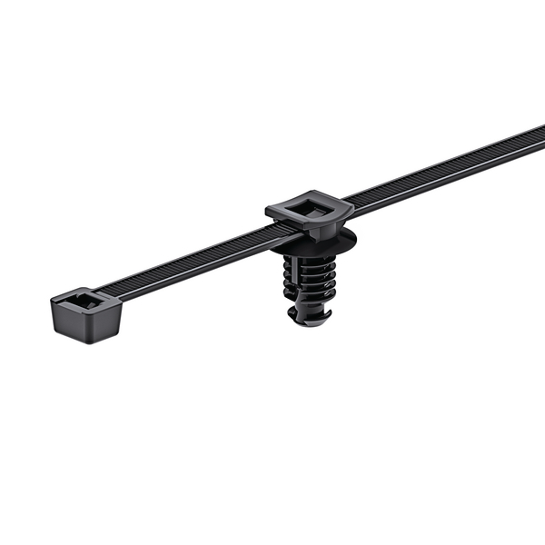 HellermannTyton Cable Tie, 150mm x 4.6 mm, Black Polyamide, Pk-100