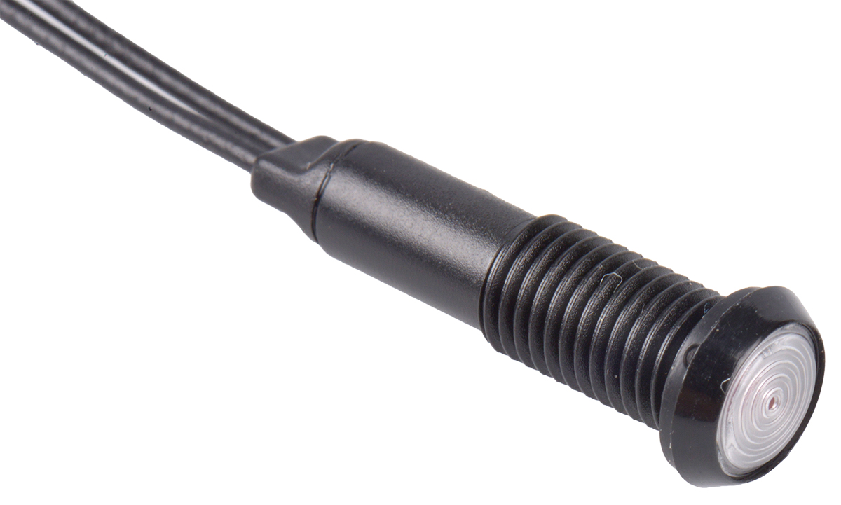 Marl Red Panel Mount Indicator, 8 → 48V ac/dc, 5.9mm Mounting Hole Size, Lead Pin Termination