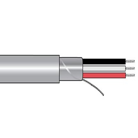 Alpha Wire Alpha Essentials Communication & Control Control Cable, 2 Cores, 0.34 mm² 22 AWG, Screened, 100 ft, Grey
