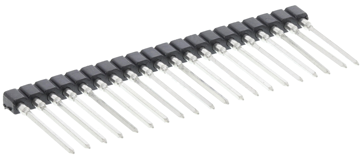 HARWIN D01 Series Straight Through Hole Mount PCB Socket, 20-Contact, 1-Row, 2.54mm Pitch, Wire Termination