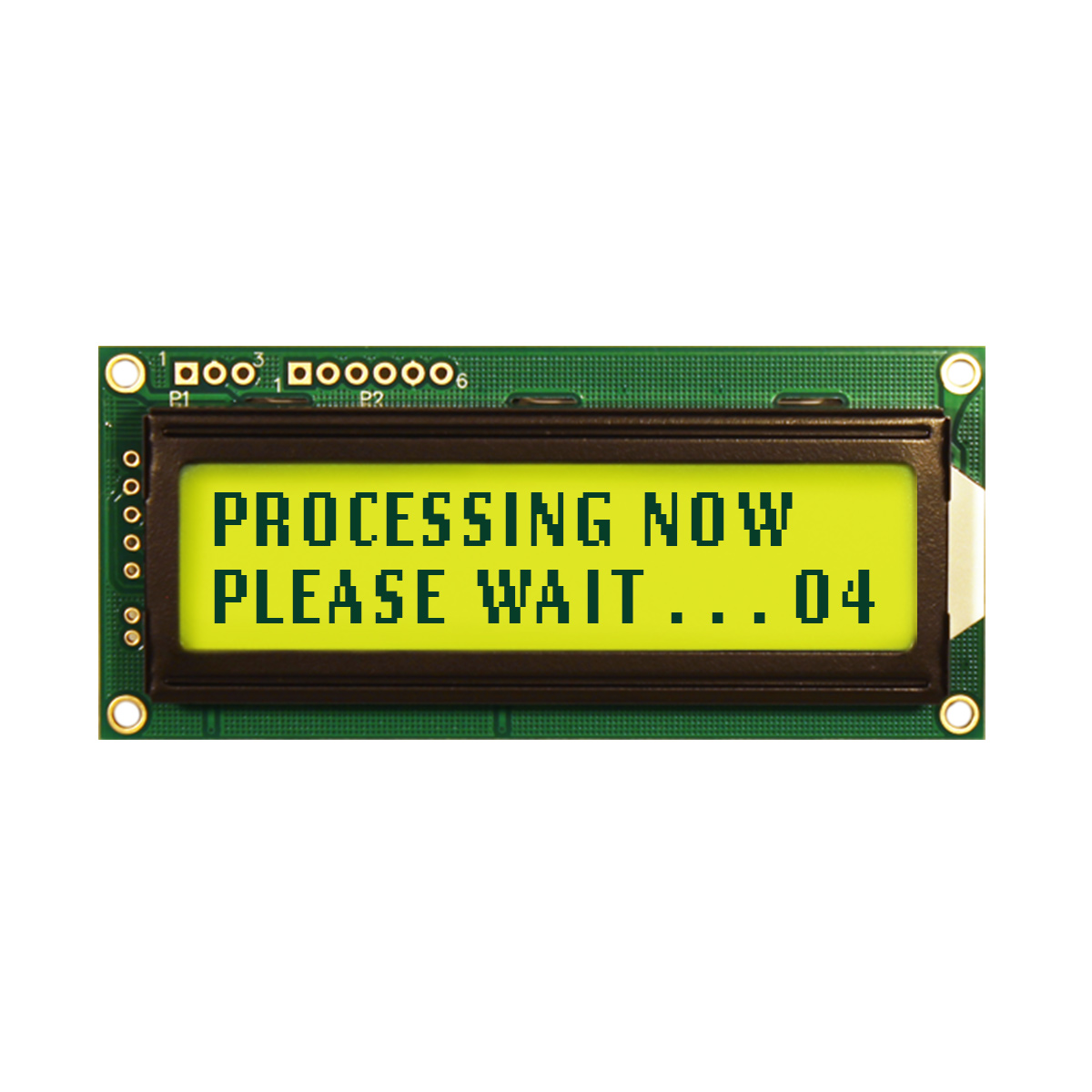 NEWHAVEN DISPLAY INTERNATIONAL NHD-0216K3Z-FL-GBW-V3 Alphanumeric LCD Alphanumeric Display, Yellow-Green on Grey, 2
