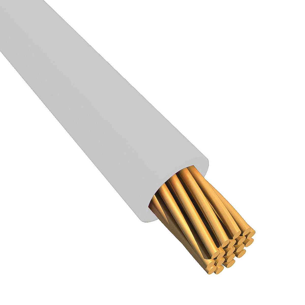 Alpha Wire Ecogen Ecowire Series White 1.3 mm² Hook Up Wire, 16 AWG, 26/0.25 mm, 30m, MPPE Insulation, 6716 WH005