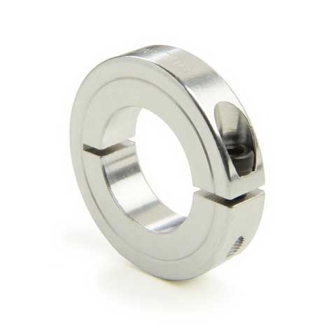 Ruland Shaft Collar, One Piece, Clamp, Bore 20mm, OD 35mm, W 8mm, Aluminium