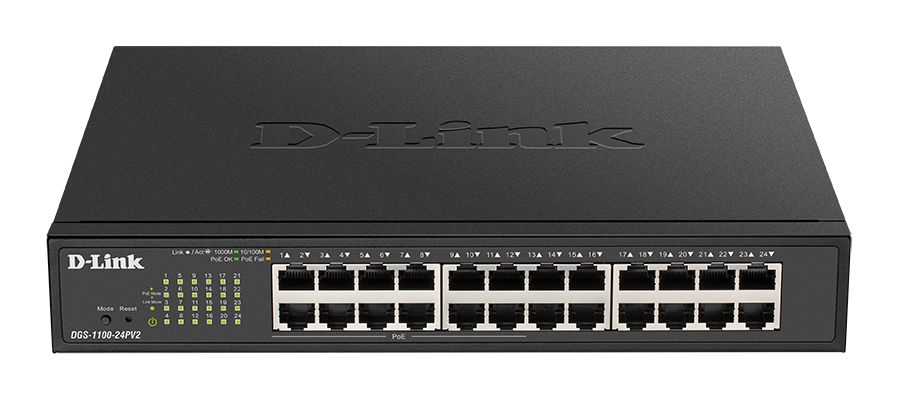 D-Link 24-Port Gigabit Smart Managed PoE Switch, Smart 24 Port Smart Switch With PoE EU
