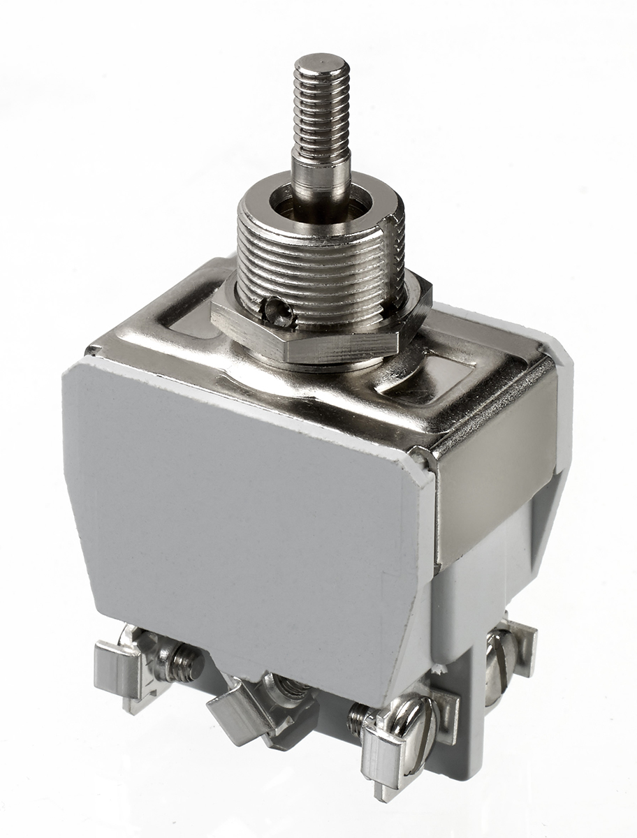 APEM Toggle Switch, Panel Mount, (On)-Off-(On), DPDT, Screw Terminal, 250V ac