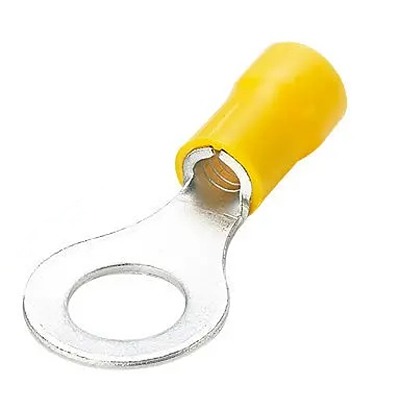 RS PRO Insulated Ring Terminal, M12 Stud Size, Yellow