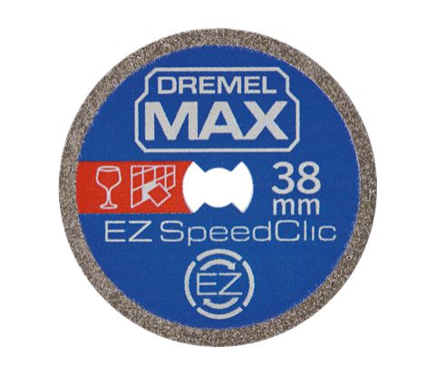 Bosch Dremel Max Diamond Cutting Disc, 38mm x 1mm Thick, 1 in pack