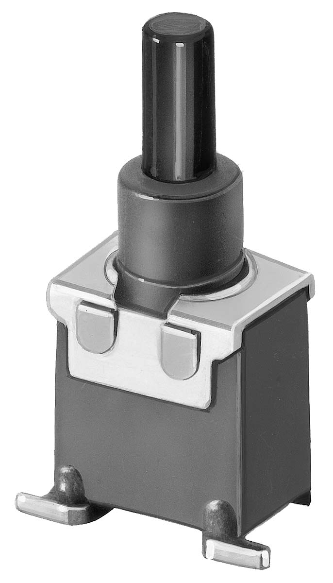 KNITTER-SWITCH Push Button Switch, Momentary, PCB, SPST, 120/250V ac, IP67
