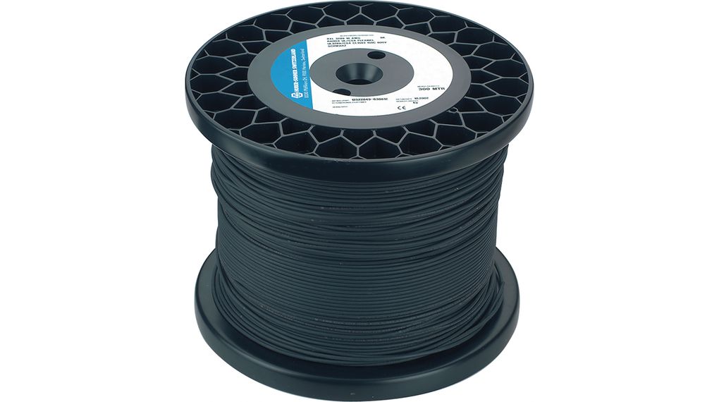 Huber+Suhner RXL 3266 Series 0.38 Hook Up Wire, 22 AWG, 250m, Cross Linked Polyolefin Insulation, RXL 3266 22AWG RD
