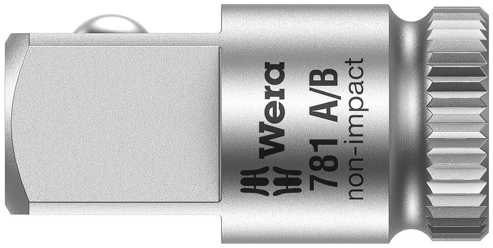 Wera 1/4 in Square Socket Adapter, 25.2 mm Overall