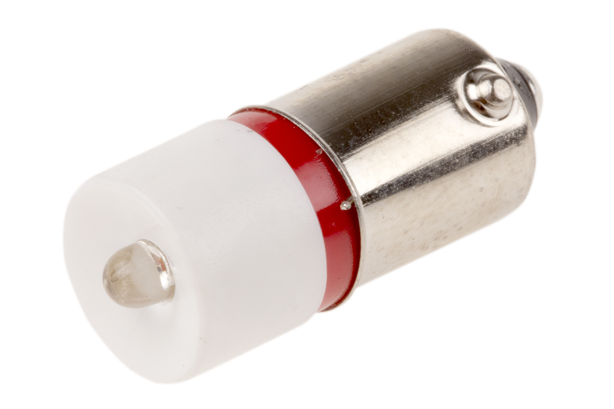 RS PRO Red LED Indicator Lamp, 48V ac/dc, BA9s Base, 10mm Diameter, 990mcd