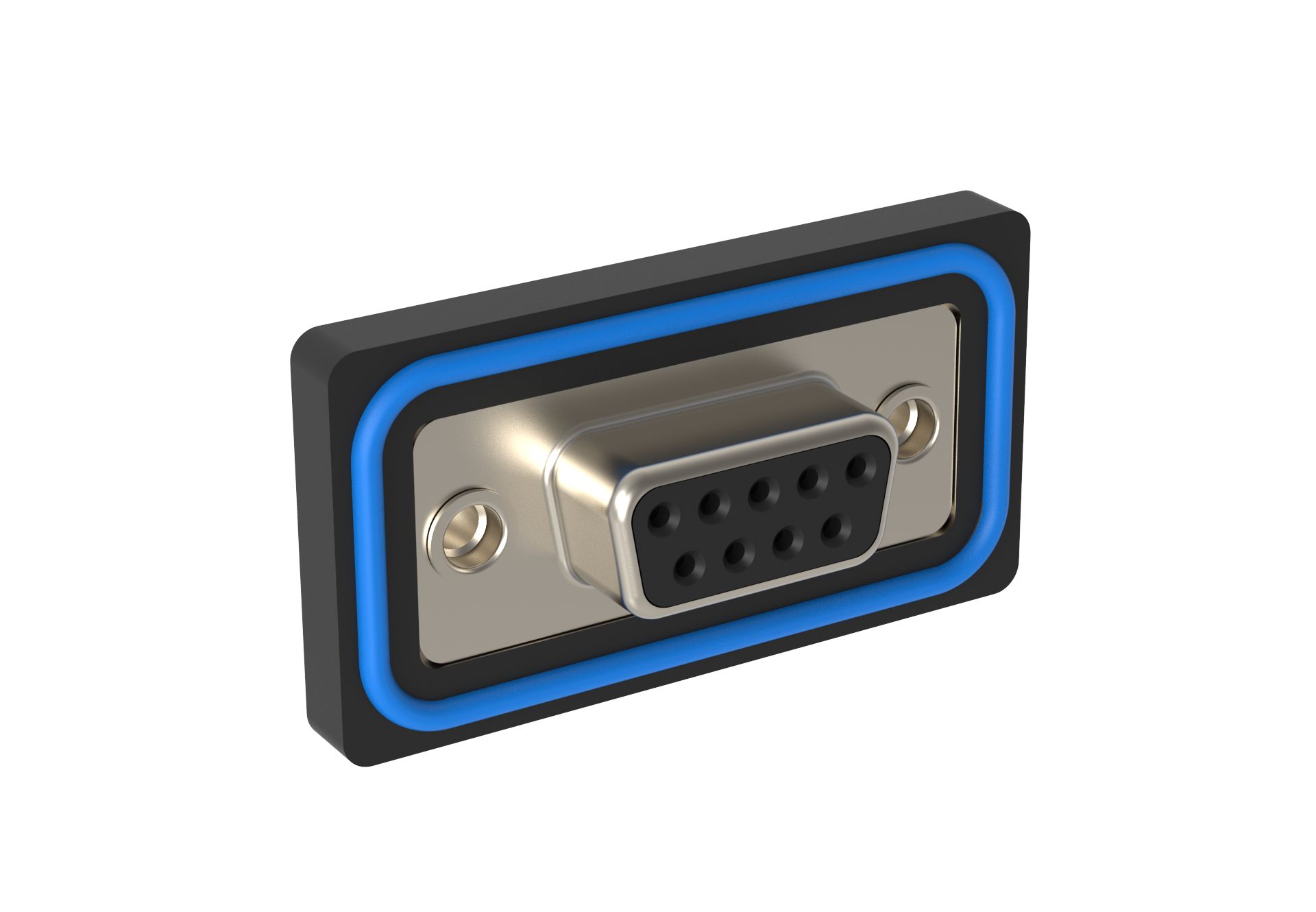 Amphenol Communications Solutions ED 9 Way Right Angle PCB Mount, Through Hole D-sub Connector Socket, 2.74mm Pitch