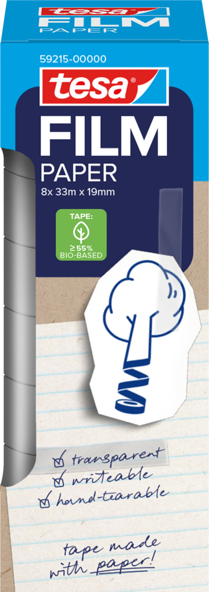 Tesa 59215 Transparent Tesafilm Eco Office Tape 19mm x 33m