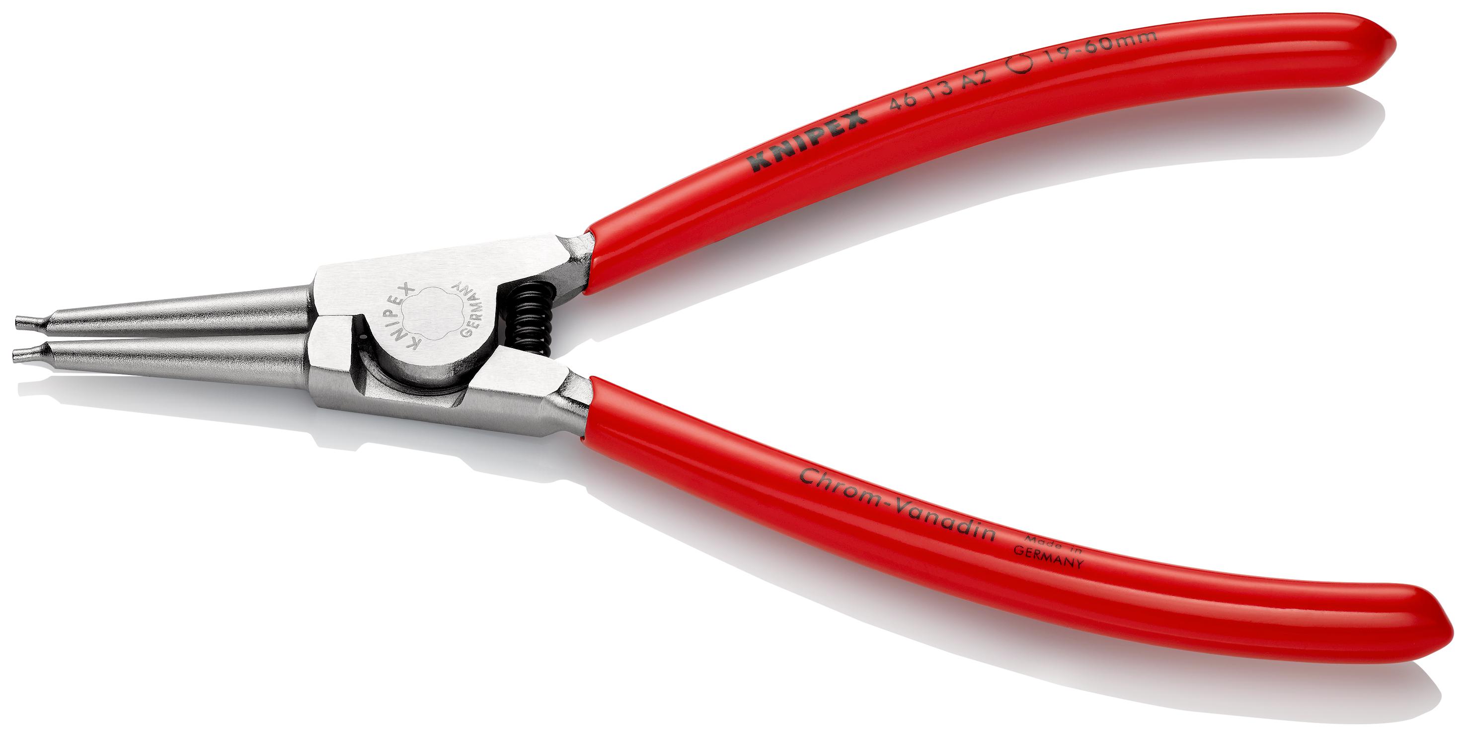 Knipex 46 13 A2 Circlip Pliers, 180 mm Overall, Straight Tip