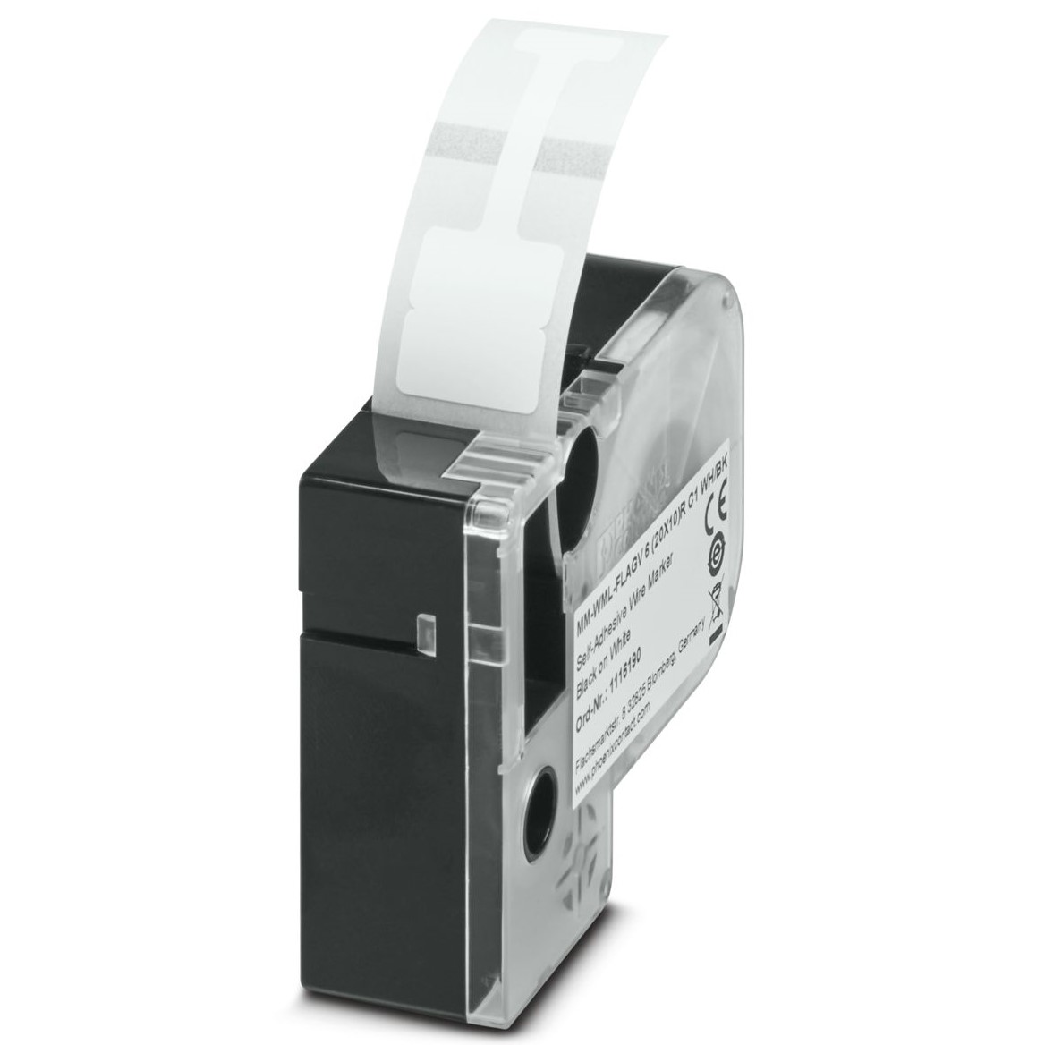 Phoenix Contact MM-WML Adhesive Cable Marker, White, 6mm Cable, for , for THERMOMARK, 1116190