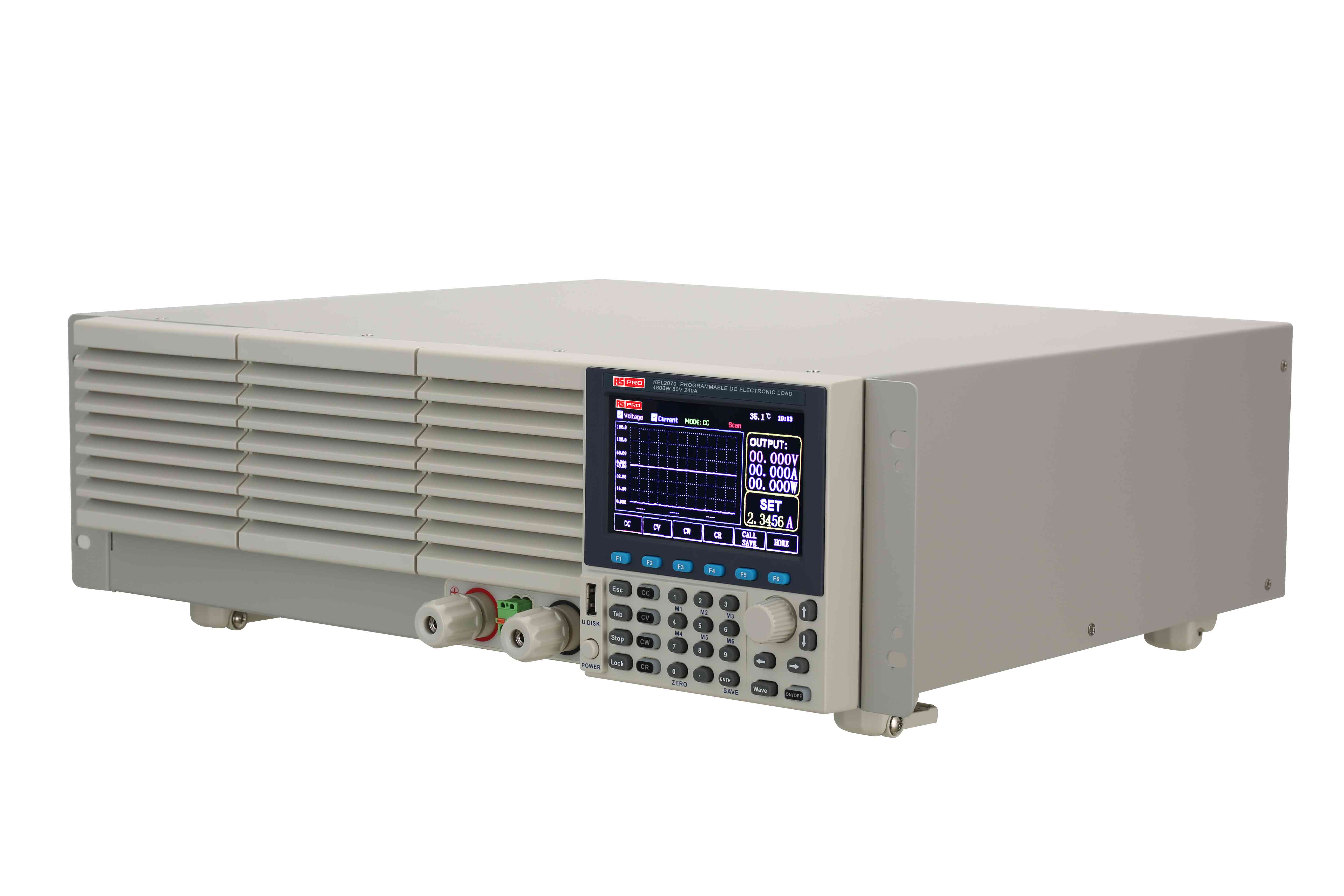 RS PRO Electronic DC Load, 0 → 4800W, 0 → 80 V, 0 → 340 A