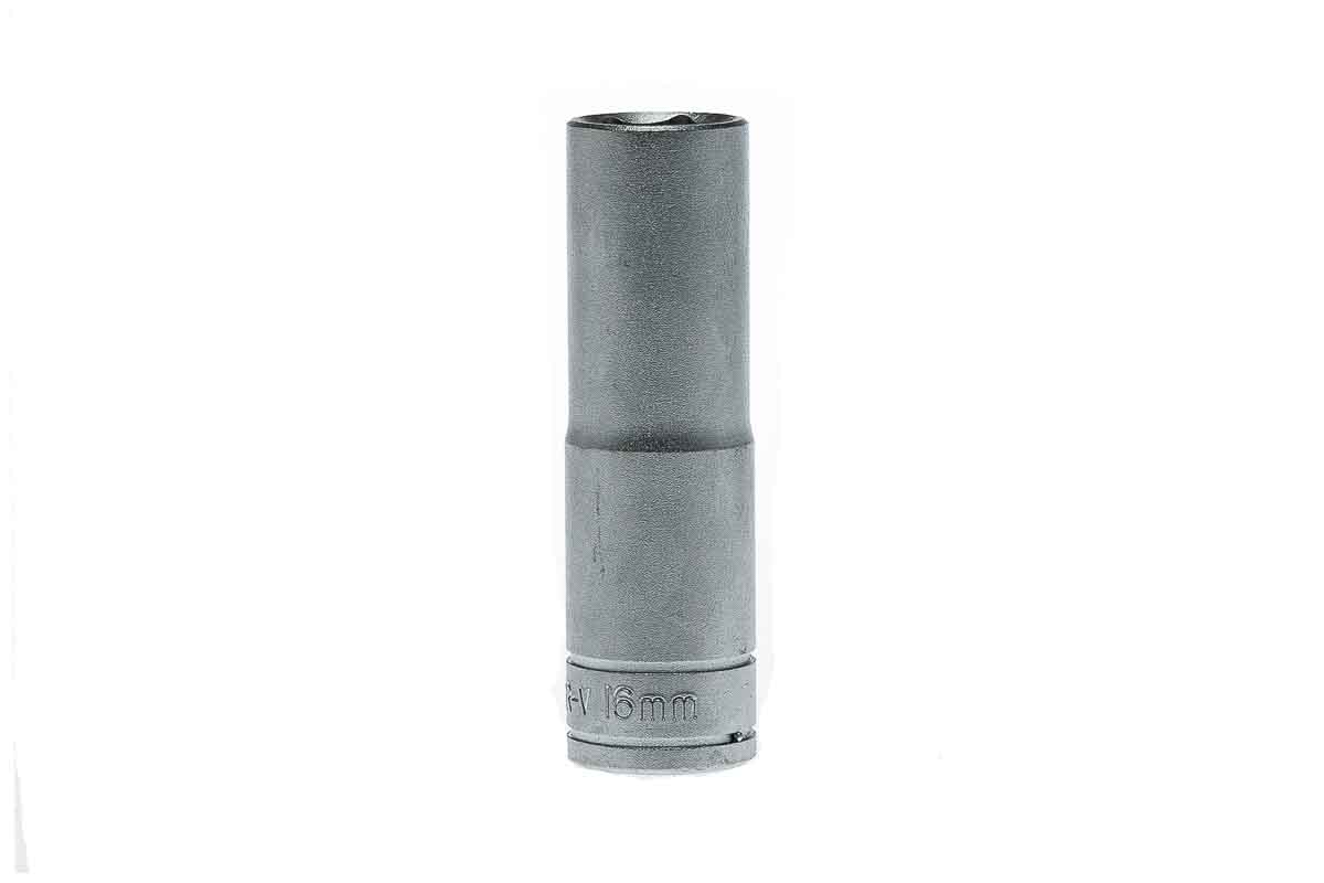 Teng Tools 1/2 in Drive 16mm Deep Socket, 6 point, 79 mm Overall Length