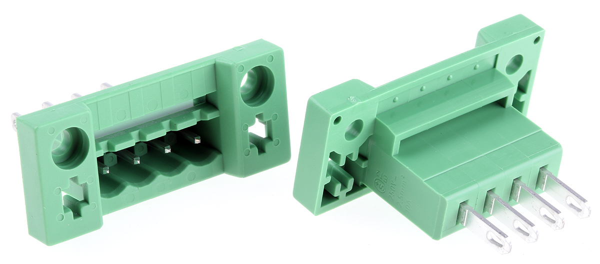 Phoenix Contact, 5.08mm Pitch, CLASSIC COMBICON, 4 Way, , Pluggable Terminal Block, Feed Through Header, Panel Mount,