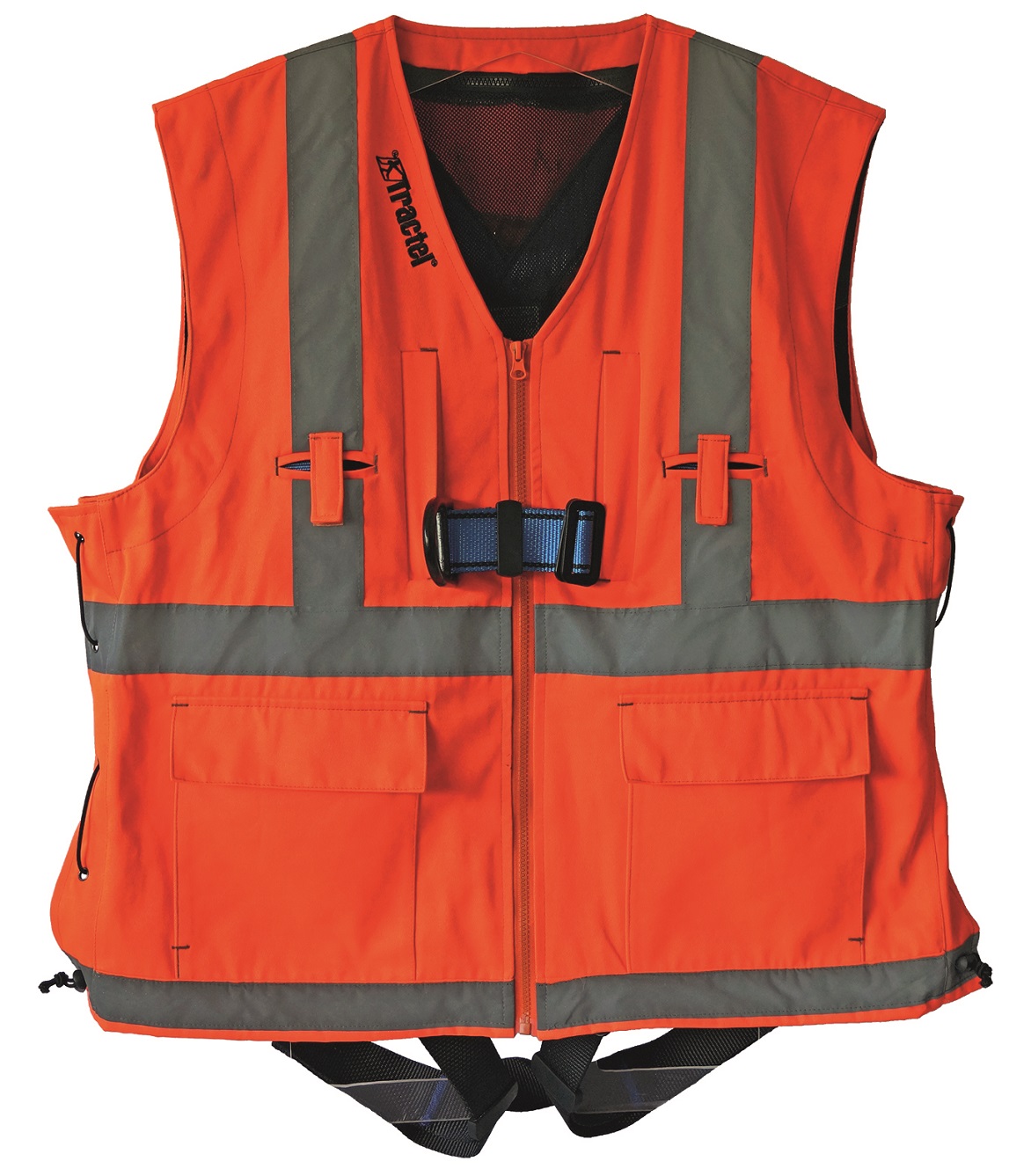 Tractel HT 22 AVEC VESTE REFLECHISSANTE XL Front Attachment Safety Harness, 150kg Max, XL