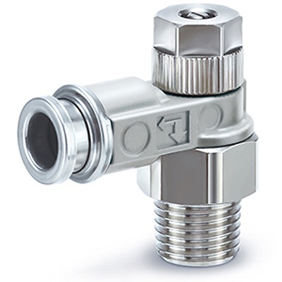 SMC ASB Series Threaded Pneumatic Silencer & Exhaust Restrictor Function Fitting, G 1/8 Inlet Port, 6mm Tube Inlet