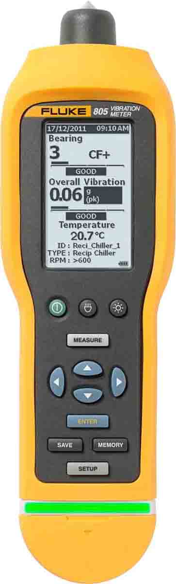 Fluke 805 FC + 805 ES Vibration Meter - Acceleration, Displacement, Velocity