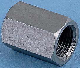 Legris Stainless Steel Pipe Fitting, Straight Hexagon Coupler, Female G 3/8in x Female G 3/8in
