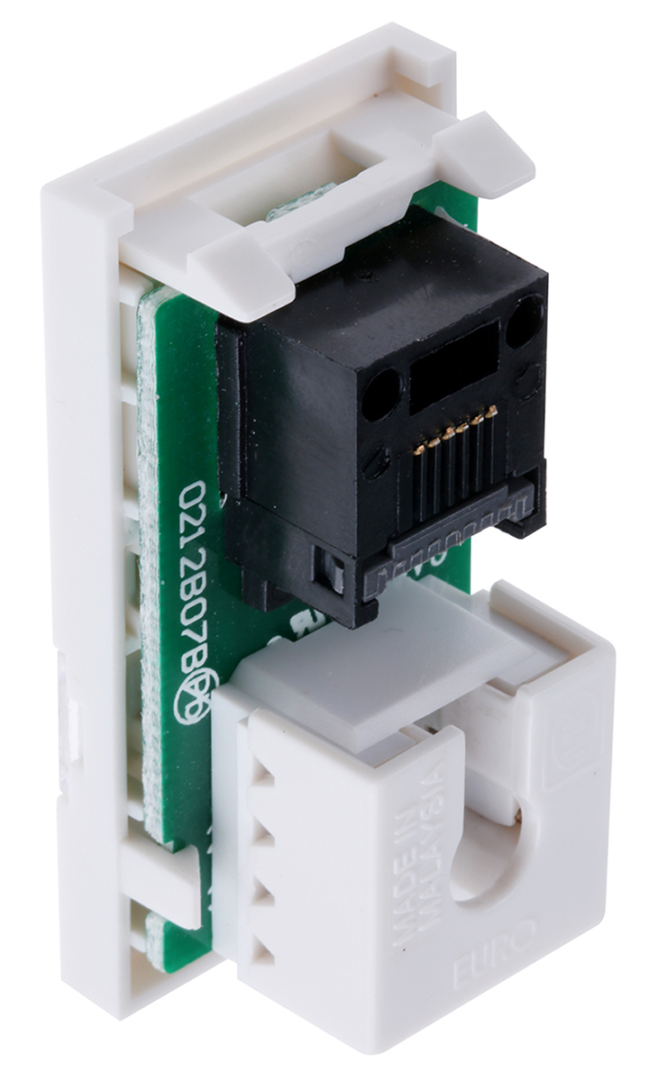 MK Electric Logic Plus Series RJ11 Connector Straight