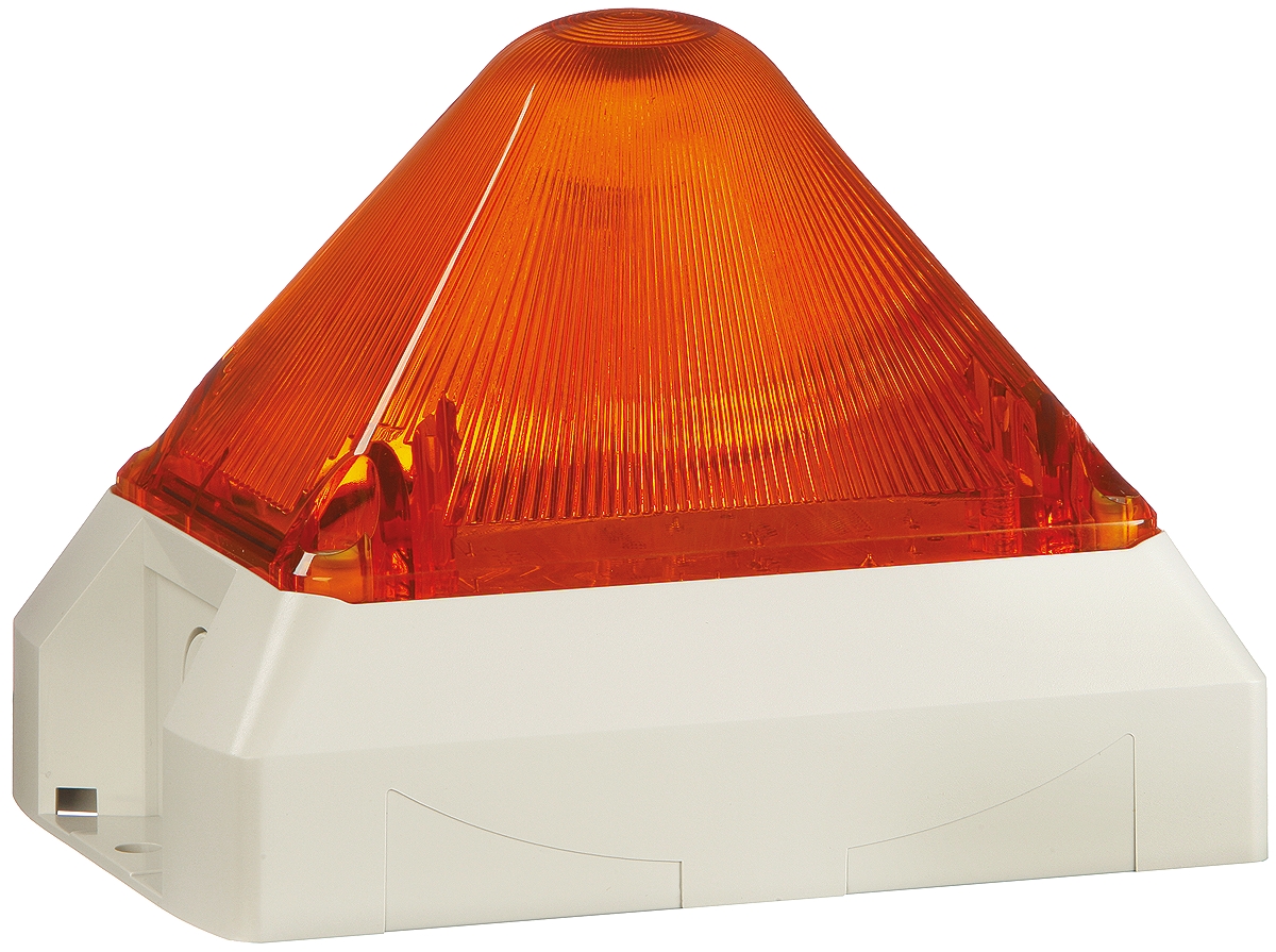 Pfannenberg PY X-M-10 Series Amber Flashing Beacon, 24 V ac/dc, Panel Mount, Xenon Bulb