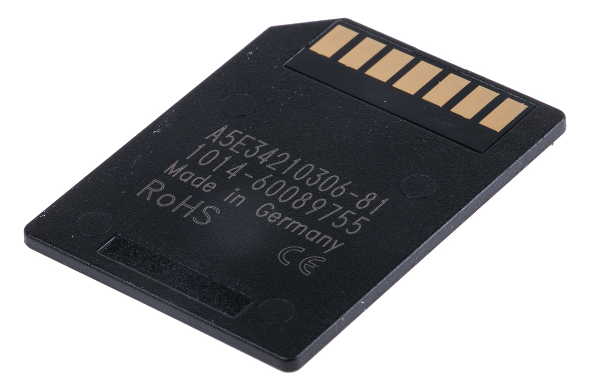 Siemens Memory Card For Use With HMI C7-635, Mobile Panel 177, Mobile Panel 277, Mobile Panel 377, OP/TP 177B, OP/TP 277