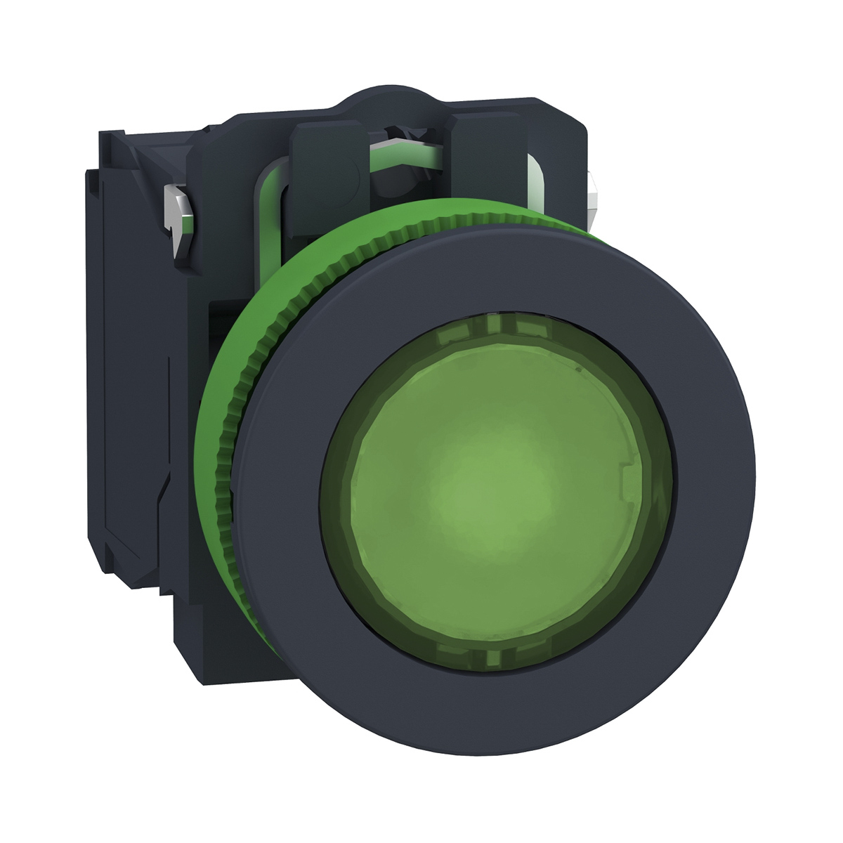 Schneider Electric Harmony Series Illuminated Push Button Complete Unit, Panel Mount, 30mm Cutout, SPDT
