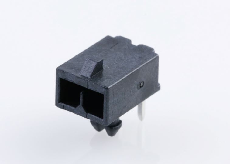 Molex Micro-Fit Series Right Angle Through Hole PCB Header, 2 Contact(s), 3 mm Pitch, 1 Row, Shrouded