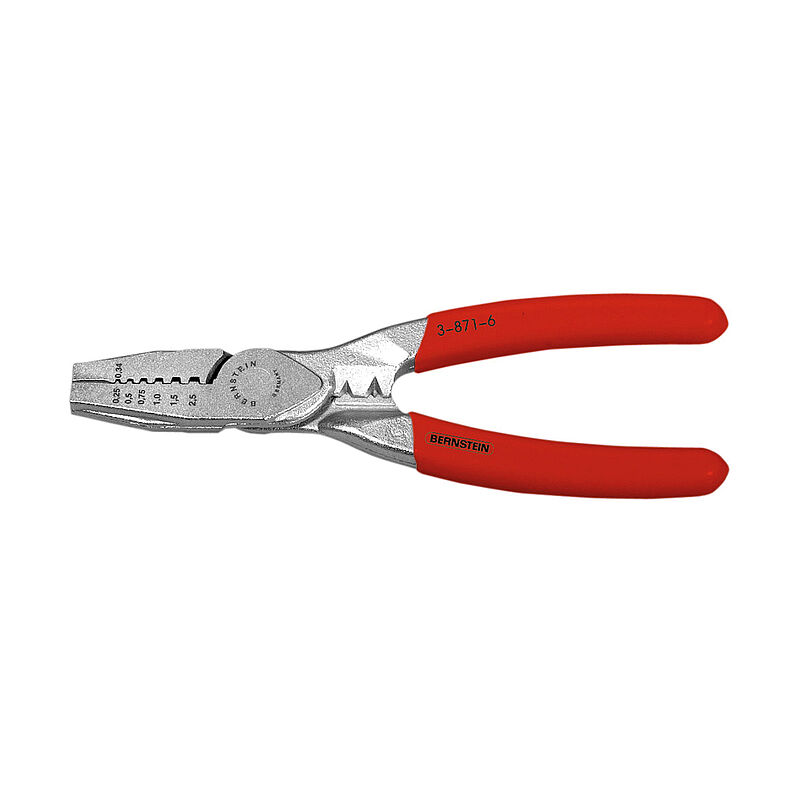 Bernstein 3-871-6 Pliers, 145 mm Overall, Flat Tip