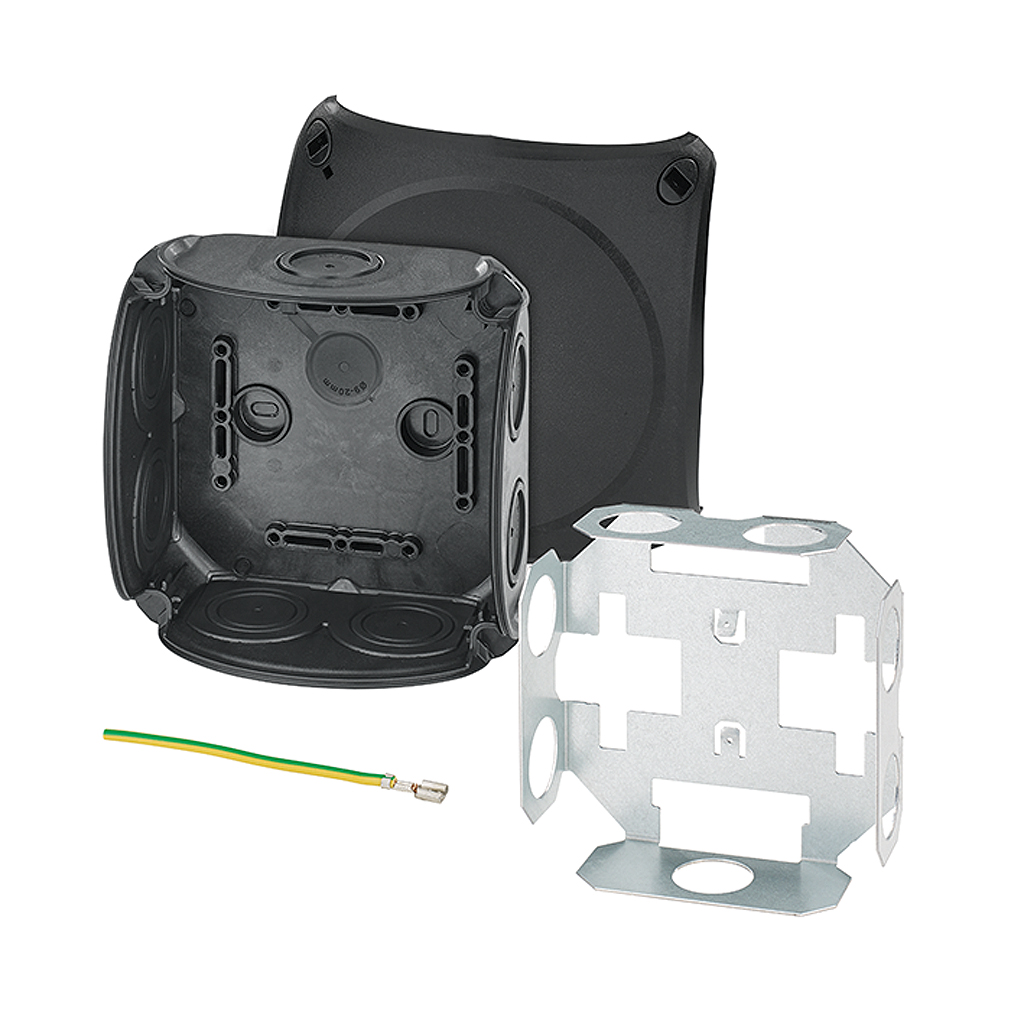 HENSEL DK Series Black Polypropylene Terminal Box, IP66, 0 Terminals, 77 x 130 x 130mm