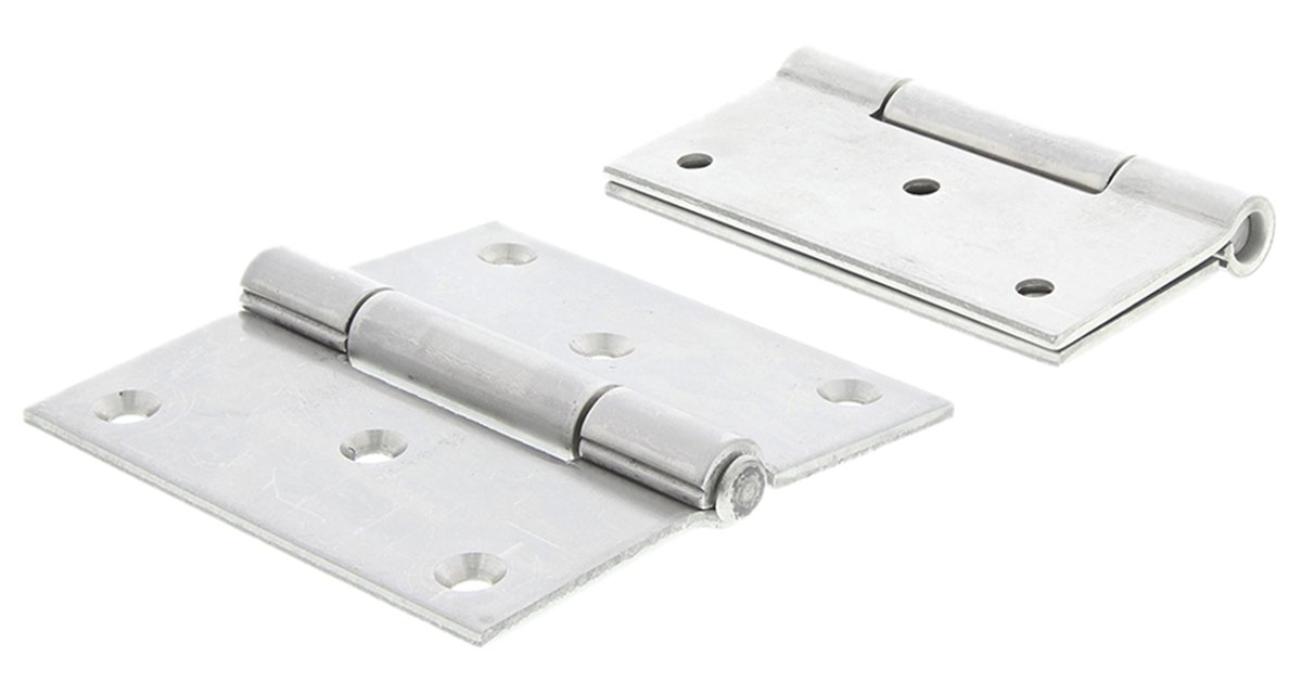 Pinet Stainless Steel Butt Hinge, Screw Fixing, 80mm x 80mm x 2.5mm