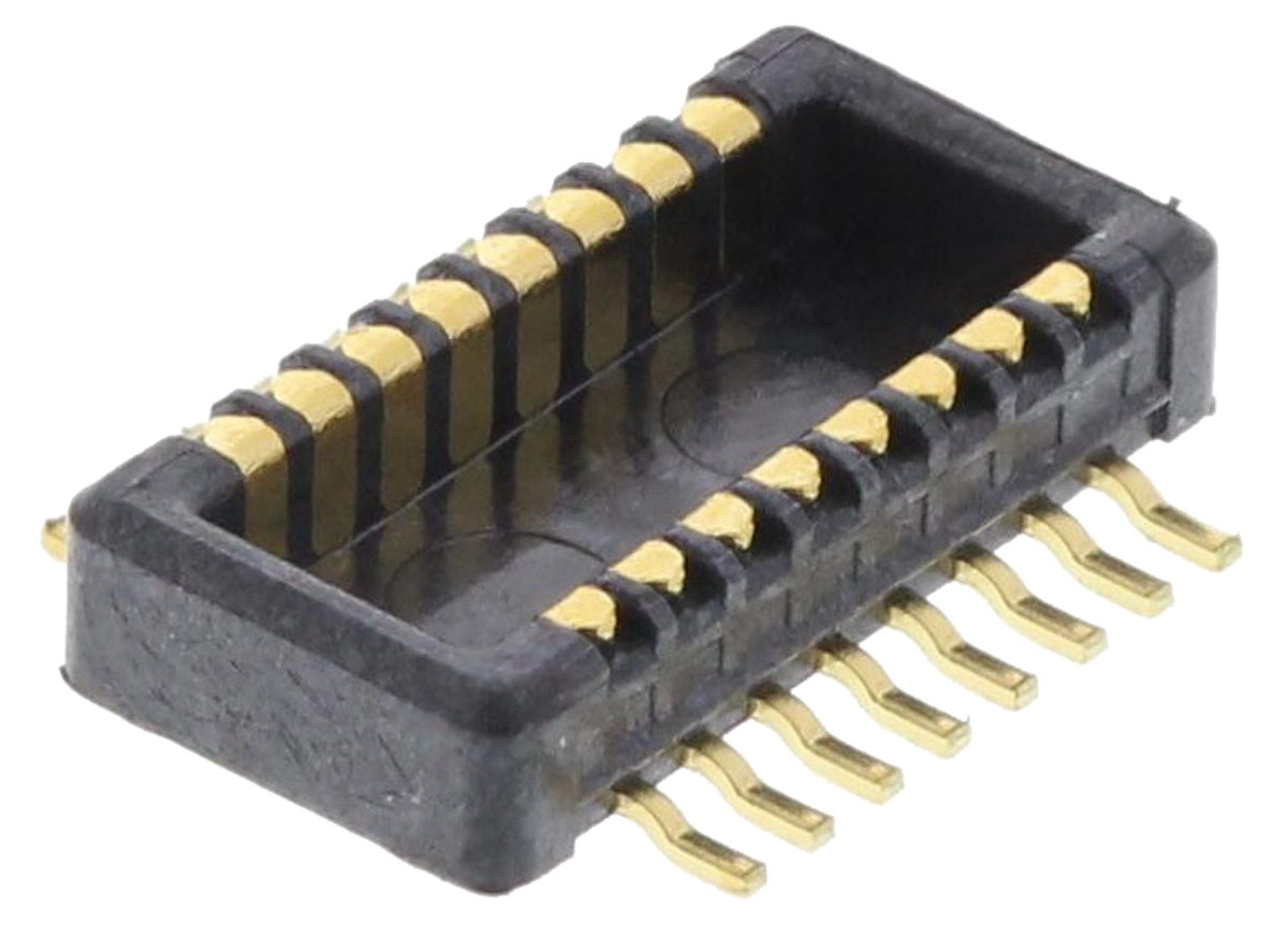 Molex SlimStack Series Straight Surface PCB Header, 16 Contact(s), 0.5 mm Pitch, 2 Row, Shrouded