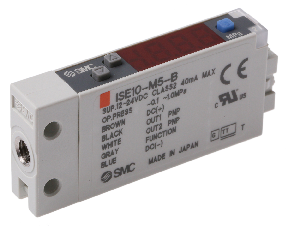 SMC Pressure Sensor, IP40 1 MPa