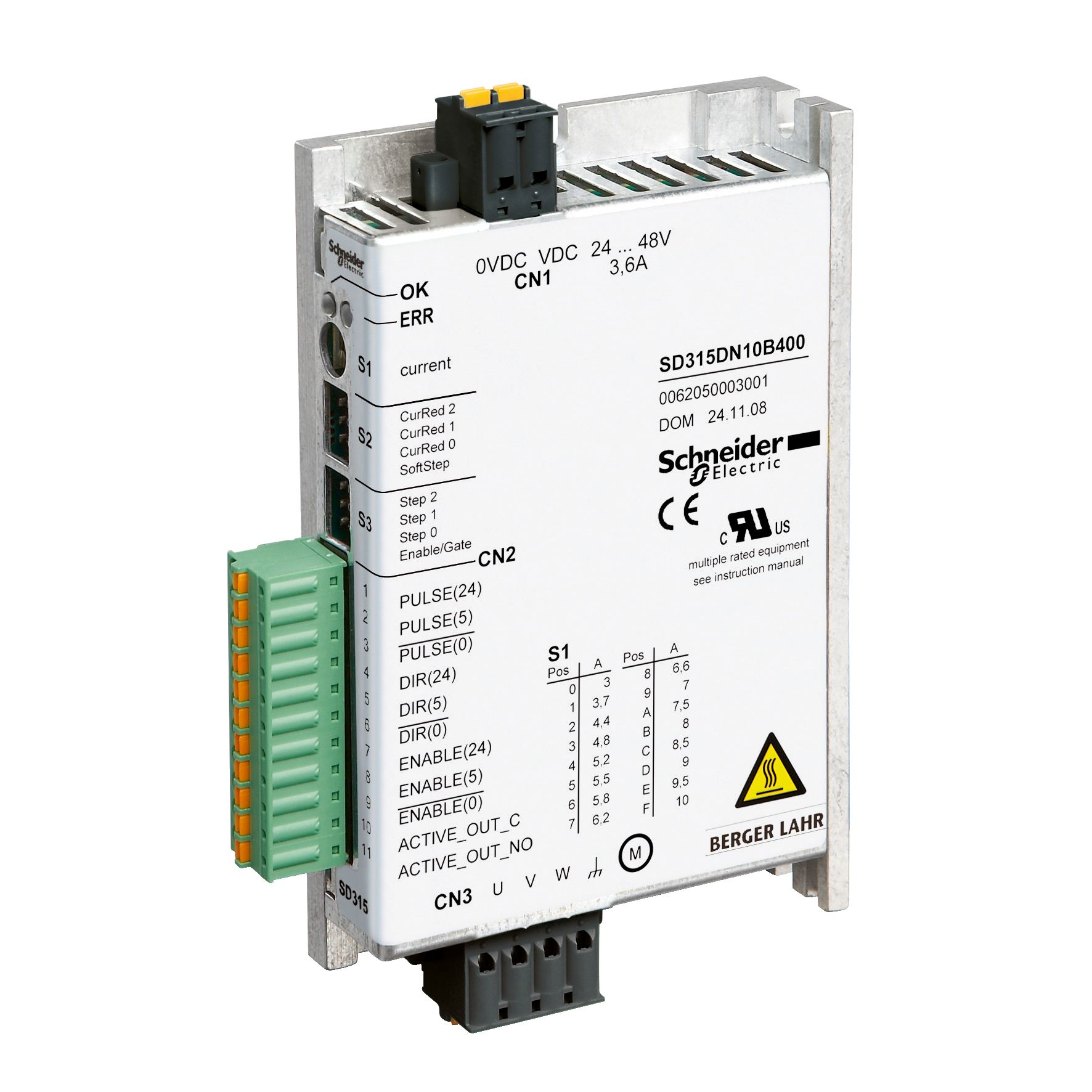 Schneider Electric Motor Controller, 24 V, 1 Phase, 10 A